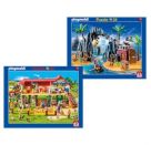 2er Set Rahmenpuzzle Playmobil 24 Teile/40 Teile
