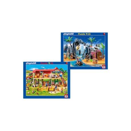 2er Set Rahmenpuzzle Playmobil 24 Teile/40 Teile
