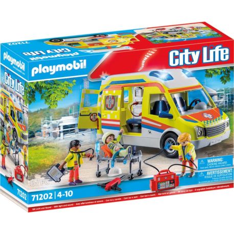 PLAYMOBIL 71202 Rettungswagen mit Licht und Sound
