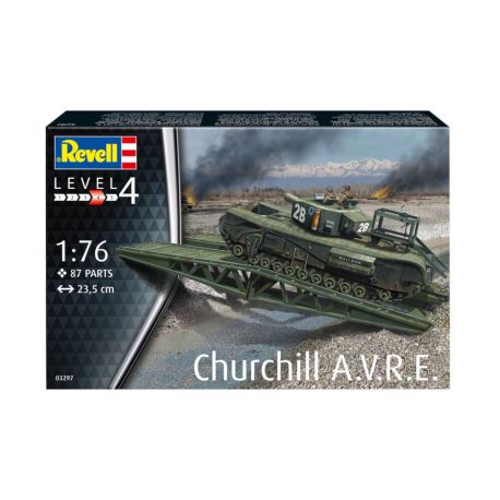Model Set Churchill A.V.R.E. , Revell Modellbausatz mit Basiszubehör