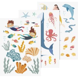Fenster-Sticker Unterwasser 3er