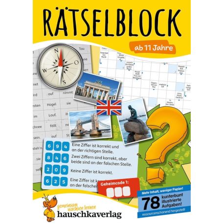 Rätselblock ab 11 Jahre   DIN A5 Block