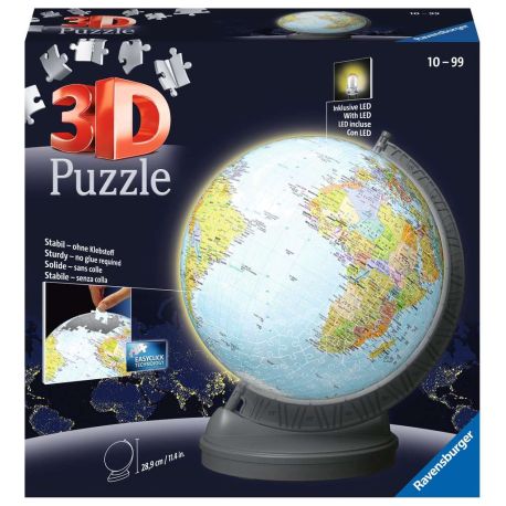 Ravensburger 11549 Puzzle Globus mit Licht 3D 540 Teile