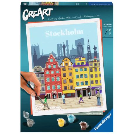 Ravensburger CreArt - Malen nach Zahlen 23520 - Farbenfrohes Stockholm - ab 12 Jahren
