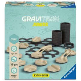 Ravensburger GraviTrax Junior Extension Trax - Erweiterbare Kugelbahn für Kinder, Murmelbahn überwiegend aus nachwachs