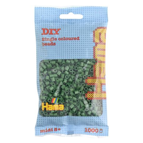 Hama®Perlenbeutel 1000 Stck. Waldgrün.