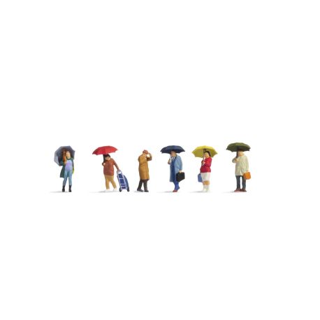 NOCH - H0 Menschen im Regen
