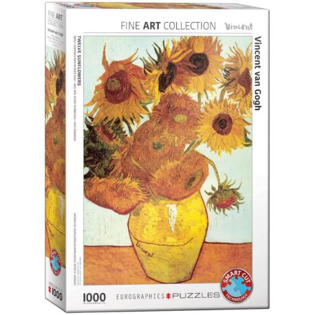 EuroGraphics Puzzle Zwölf Sonnenblumen in einer Vase von van Gogh 1000 Teile