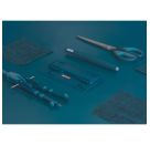 Schnellv.zirkel Tasten denim  370mm