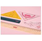 Geometrie-Dreieck 16cm Griff tulip