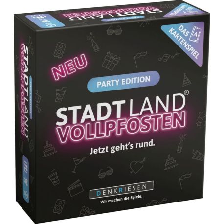 STADT LAND VOLLPFOSTEN® – Das Kartenspiel – PARTY EDITION Jetzt gehts rund.