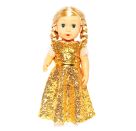 Puppen-Kleid Goldstar, Gr. 35-45 cm