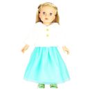 Puppen-Plüschjacke Yuki mit Tüllrock, Gr. 35-45 cm