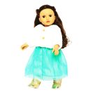 Puppen-Plüschjacke Yuki mit Tüllrock, Gr. 35-45 cm