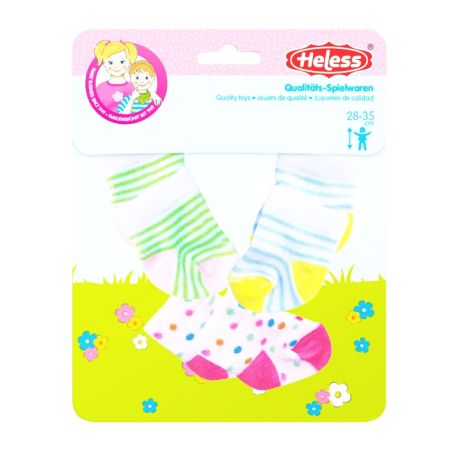 Puppen-Söckchen, 3er Set, Gr. 28-35 cm