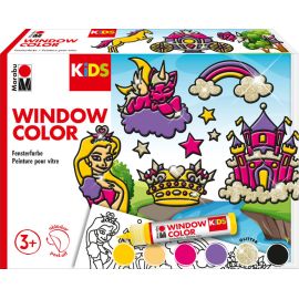 Marabu KiDS Window Color Set Prinzessin, 6 x 25 ml