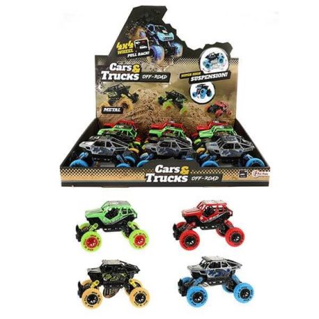 TOITOYS CARS TRUCKS Monster Truck Federung, 4-fach sortiert