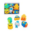 RADIERER Dino   Space Box 6er-Set, sortiert  (1 Stück)