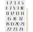 Rubbelsticker Advent Zahlen sw
