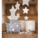 Karton 50x70cm 300g Kristall silber