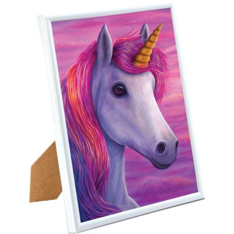 Crystal Art Gerahmtes Bild Einhorn 21x25 cm