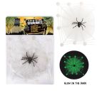 ZOMBIE ZONE Spinnennetz Glow in the Dark mit Spinne