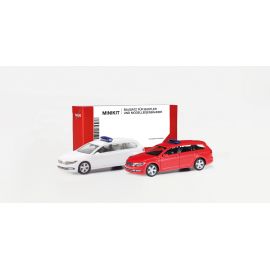 herpa - MiniKit VW Passat Variant mit Warnbalken (2er Set), weiß   rot