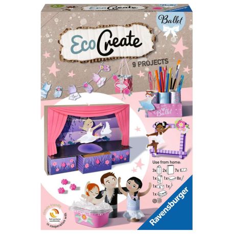 Ravensburger EcoCreate 23672 - Live like a Ballerina - DIY Bastelset für Kinder ab 6 Jahren