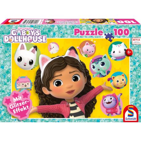 Puzzle Gabbys Dollhouse Gabby und ihre Freunde 100Teile