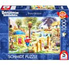 Puzzle KIDDINX Benjamin Blümchen, Ein Tag im Neustädter Zoo 1000Teile