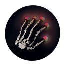 TOITOYS Skelett Handschuhe mit LED-Leucht Fingerspitzen