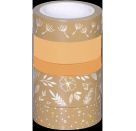 Deko Tape Natur Blätter orange