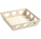 Holztablett m.herz 31x31x8cm