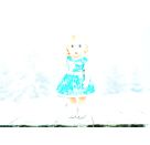 Puppen-Kleid Eisprinzessin, klein, Gr. 28-35 cm