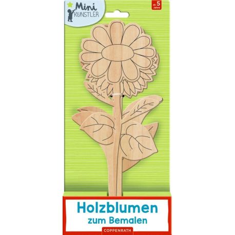 Holzblumen zum Bemalen (Mini-Künstler)