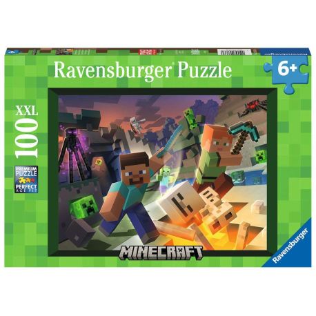 Ravensburger 13333 Puzzle Monster Minecraft 100 Teile XXL