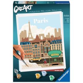 Ravensburger CreArt - Malen nach Zahlen 23687 - Farbenfrohes Paris - ab 12 Jahren
