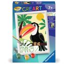 Ravensburger CreArt 23762 - Tukan im Dschungel - Malen nach Zahlen für Kinder ab 7 Jahre