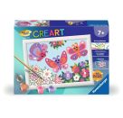 Ravensburger CreArt 23763 - Fröhliche Schmetterlinge  - Malen nach Zahlen Schmettering für Kinder ab 7 Jahre