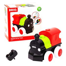 BRIO – 30411 Push  amp, Go Zug mit Dampf | Spielzeug für Kleinkinder ab 18 Monate