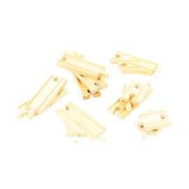 BRIO World – 36099 Schienen Starter Sortiment B | 12-teiliges Holzschienenset für Kinder ab 3 Jahren
