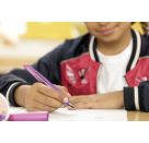 Schulfüller mit Anfänger-Feder A - STABILO EASYbuddy in schwarz/himmelblau - Schreibfarbe blau (löschbar) - Einzelstif