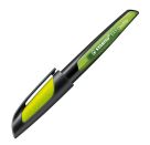 Schulfüller mit Anfänger-Feder A - STABILO EASYbuddy in schwarz/limette - Schreibfarbe blau (löschbar) - Einzelstift -
