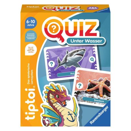 Ravensburger tiptoi 00192 Quiz Unter Wasser, Quizspiel für Kinder ab 6 Jahren, für 1-4 Spieler