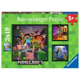 Ravensburger 5621 Puzzle Minecraft Biomes 3 X 49 Teile
