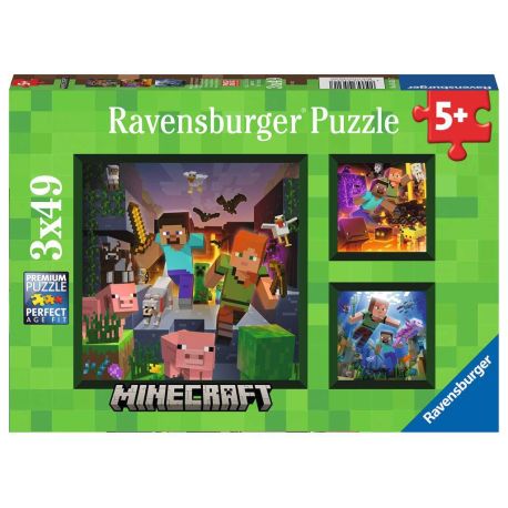 Ravensburger 5621 Puzzle Minecraft Biomes 3 X 49 Teile