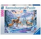 Ravensburger 19949 Puzzle Rehe und Hirsche im Winter 1000 Teile