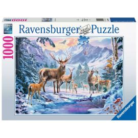 Ravensburger 19949 Puzzle Rehe und Hirsche im Winter 1000 Teile