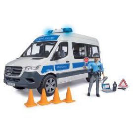 Bruder 02683 MB Sprinter Polizei Einsatzfahrzeug mit Polizist und L+S Modul