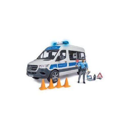 Bruder 02683 MB Sprinter Polizei Einsatzfahrzeug mit Polizist und L+S Modul